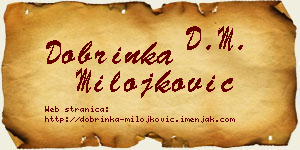 Dobrinka Milojković vizit kartica